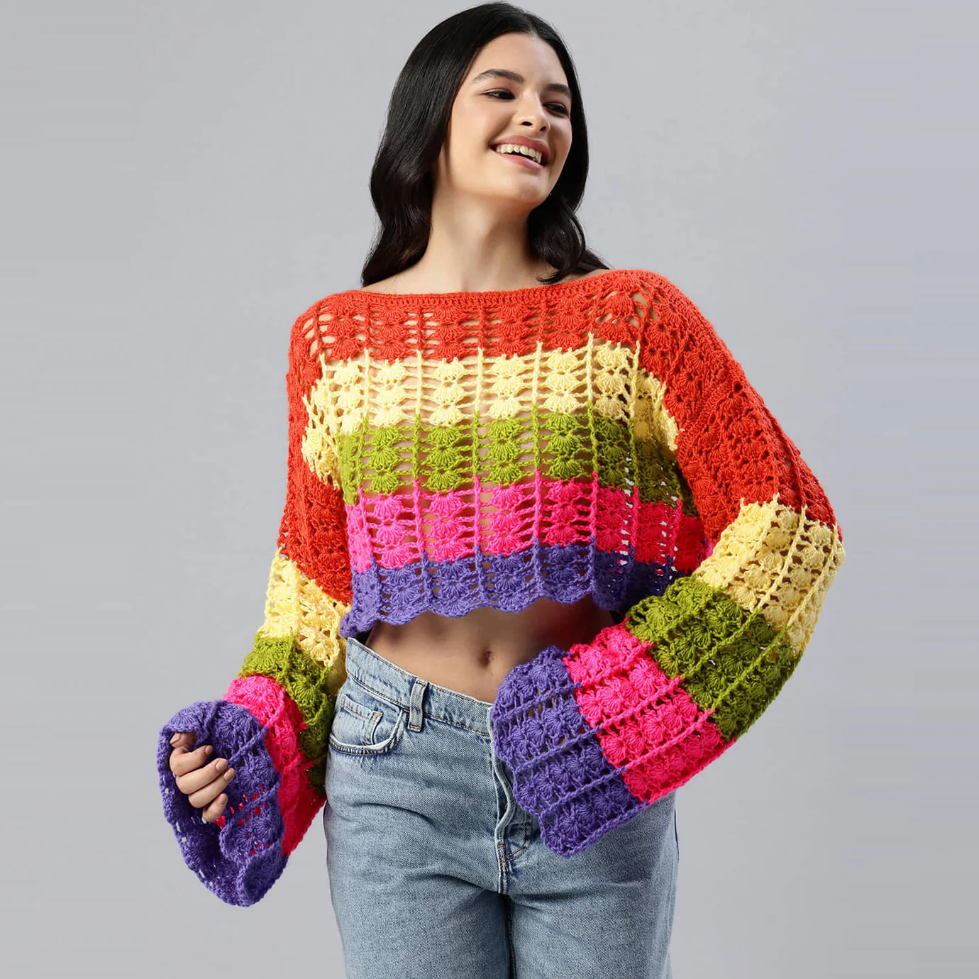 Wool shawl and knitwear